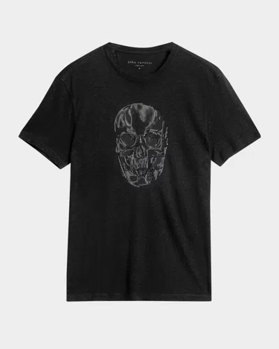 JOHN VARVATOS MEN'S CHAIN SKULL T-SHIRT
