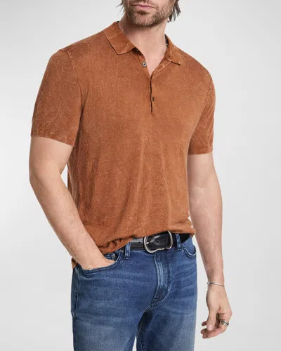 John Varvatos Men's Chatham Polo Shirt In Hazelnut