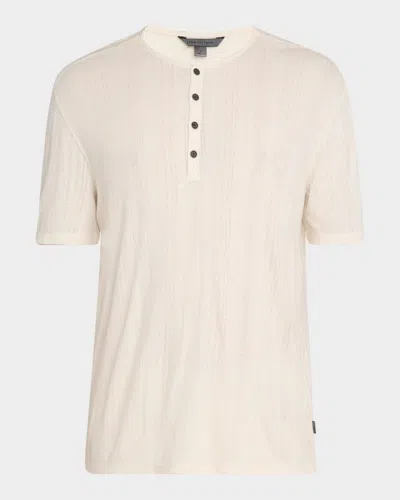 John Varvatos Men's Ciel Ribbed Henley T-shirt