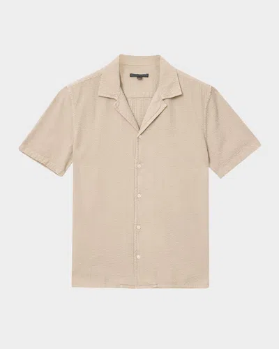 John Varvatos Men's Dan Seersucker Camp Shirt