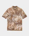John Varvatos Demonte Regular Fit Short Sleeve Linen Shirt In Brown