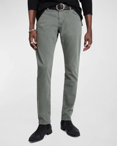 John Varvatos Men's Dyed Slim-fit Denim Jeans In Dried Sage