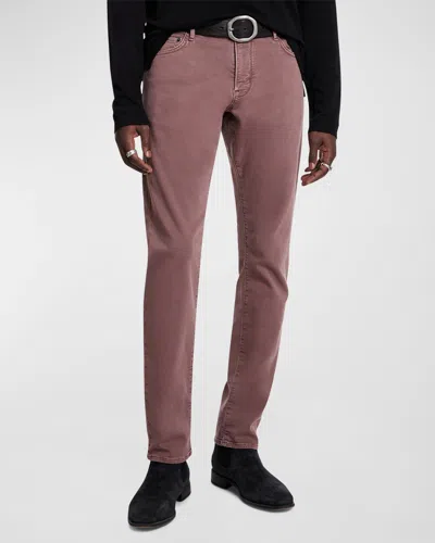 John Varvatos Men's Dyed Slim-fit Denim Jeans In Pink