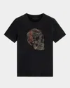 John Varvatos Embroidered Short Sleeve Graphic Tee In Salt