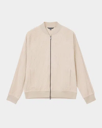 JOHN VARVATOS MEN'S EVIE TONAL EMBROIDERED BOMBER JACKET