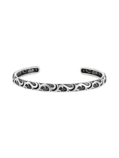 John Varvatos Men's Gothic Sterling Silver Cuff In Black