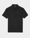 John Varvatos Grana Texture Polo In Black