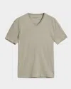 John Varvatos Men's Miles Slub V-neck T-shirt In Spruce