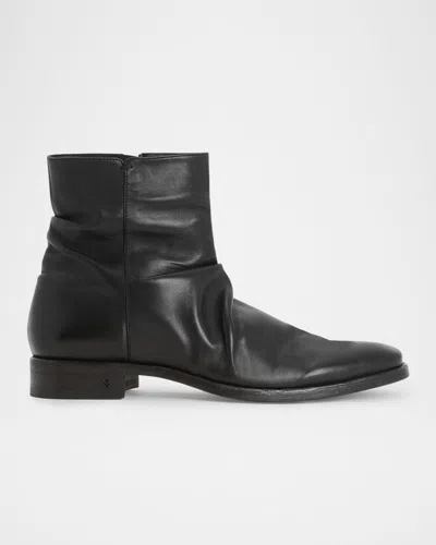 John Varvatos Men's Morrison Sharpei Leather Zip Ankle Boots In Black