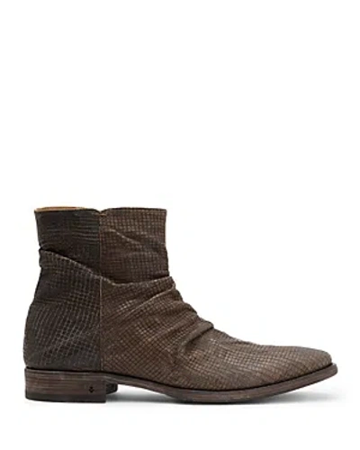 John Varvatos Men's Morrison Sharpei Side Zip Boots In Lead