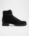 John Varvatos Moto Lace-up Boot In Black