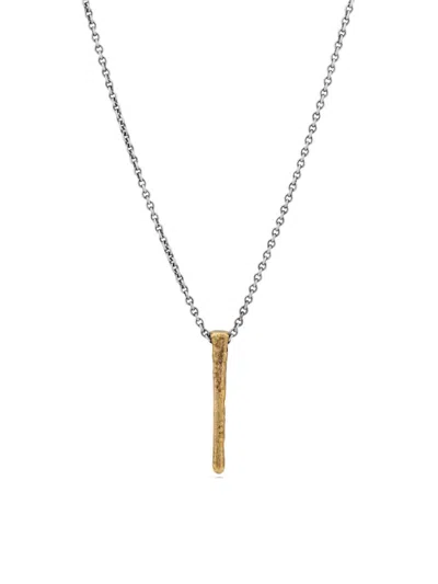 John Varvatos Men's Nails Sterling Silver & Goldtone Nail Pendant Necklace