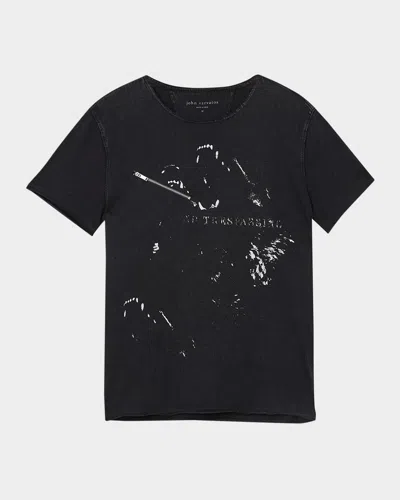 John Varvatos Men's No Trespassing Graphic T-shirt In Black