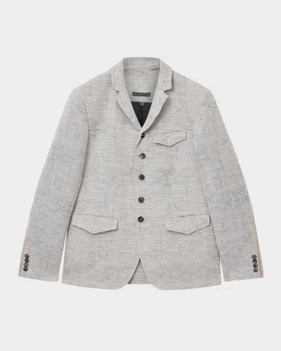 John Varvatos Men's Ollie Allover Symbol Sport Coat In Gray