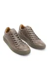 John Varvatos Man Sneakers Khaki Size 9 Leather In Lead