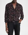 John Varvatos Men's Rodney Kiss-print Sport Shirt In Carbon Grey