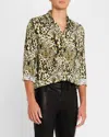 John Varvatos Rodney Leopard Print Button-up Shirt In Ginger