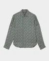 John Varvatos Rodney Hidden Placket Button-up Shirt In Gray