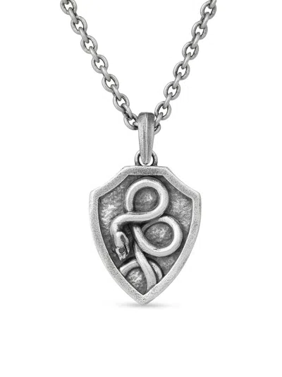 John Varvatos Men's Snakeskin Sterling Silver & 0.006 Tcw Diamond Pendant Necklace In Metallic