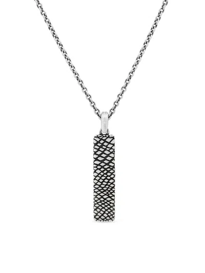 John Varvatos Men's Snakskin Sterling Silver Pendant Necklace