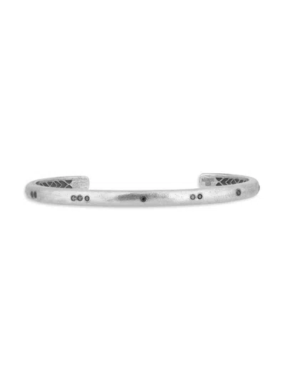 John Varvatos Men's Stardust Sterling Silver & 0.16 Tcw Black Diamond Cuff In Metallic