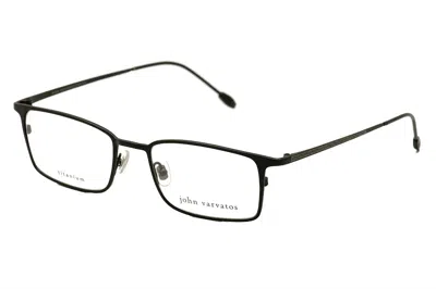John Varvatos Men's V147 Full Rim Eyeglasses In Matte Black