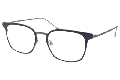 John Varvatos Men's V161 Full Rim Eyeglasses In Matte Navy In Gold