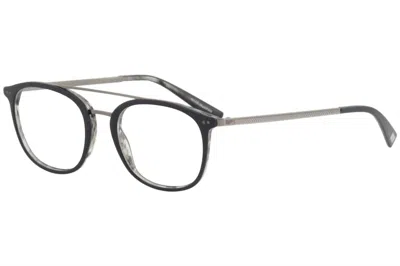 John Varvatos Men's V378 Square Eyeglasses In Navy Smoke In Gray