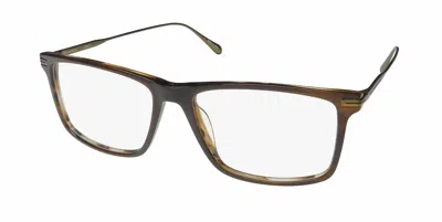 John Varvatos Men's V403 Eyeglasses In Brown In Gold