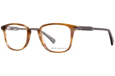 John Varvatos Men's Vjv423 Eyeglasses In Brown/horn
