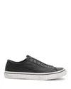 John Varvatos Laceless Low Top Sneaker In Black