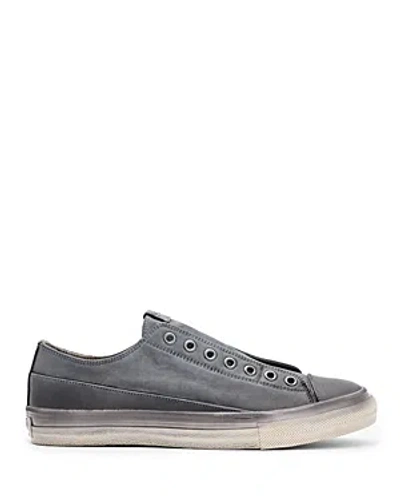 John Varvatos Men's Vulc Laceless Slip On Trainers In Steel Grey