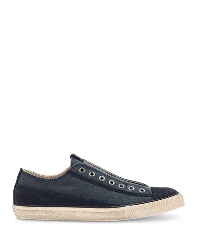 John Varvatos Vintage Laceless Low Top Sneaker In Gray