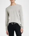 John Varvatos Mercer Wave Long Sleeve T-shirt In Silver Htr