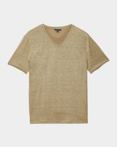 JOHN VARVATOS MEN'S WOOSTER LINEN V-NECK T-SHIRT