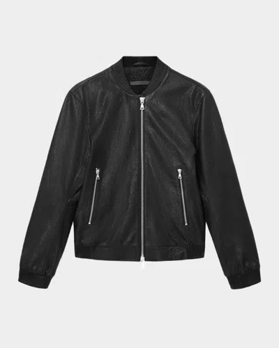 John Varvatos Men's Xavier Leather Bomber Jacket In Black