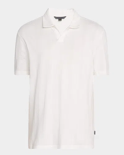 John Varvatos Men's Zion Jacquard Johnny Collar Polo Shirt