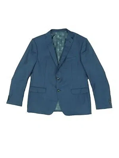 Pre-owned John Varvatos Mens Blue Classic Wool Blend Suit Separate Blazer 44r