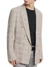 John Varvatos Peak Lapel Jacket In Grey