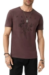 John Varvatos Merci Graphic T-shirt In Brown