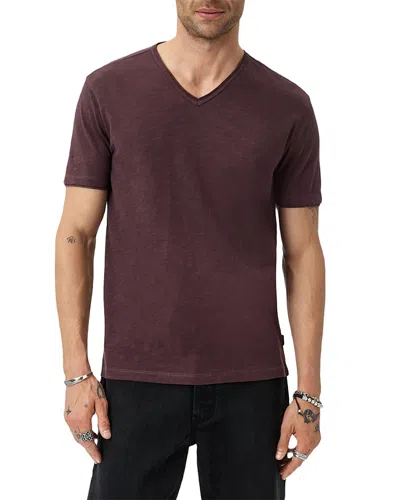 John Varvatos Miles Slub Organic Cotton T-shirt In Purple