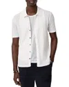 John Varvatos Moore Short Sleeve Regular Fit Textured Sweater In White