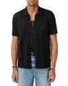 John Varvatos Moore Short Sleeve Regular Fit Textured Sweater In Black