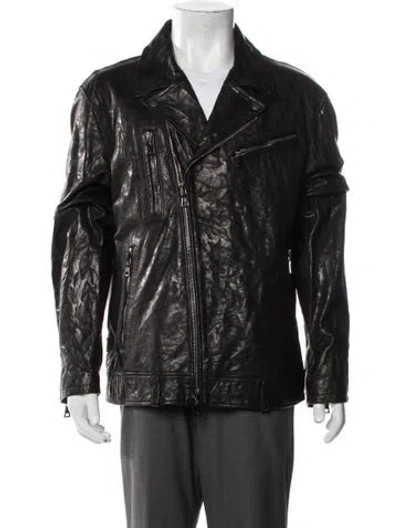 Pre-owned John Varvatos Moto Jacket In Gray