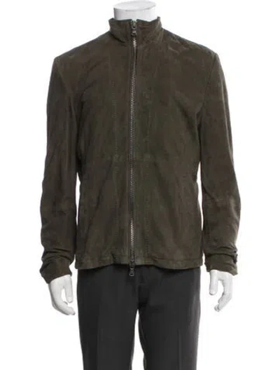 Pre-owned John Varvatos Moto Jacket In Green