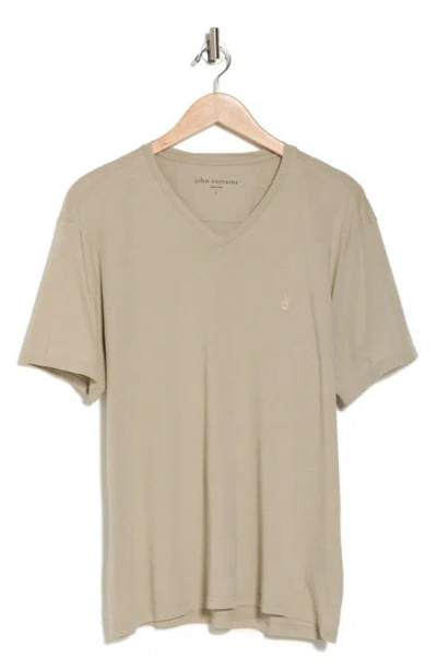 John Varvatos Nash V-neck Cotton T-shirt In Gray