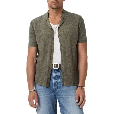 JOHN VARVATOS JOHN VARVATOS NAYEEM ETCHING PRINT ORGANIC COTTON CAMP SHIRT