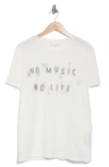 John Varvatos No Music No Life Cotton Graphic T-shirt In Salt