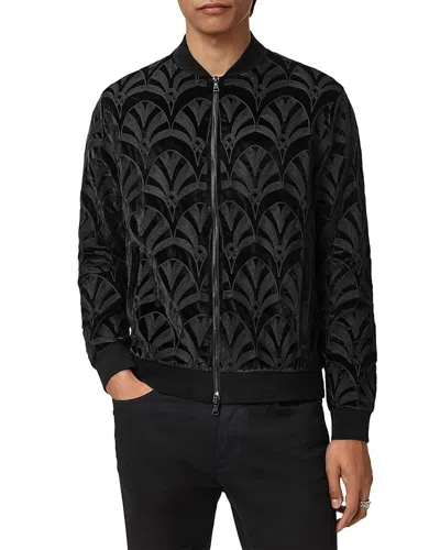 John Varvatos Norfolk Embroidered Bomber Jacket In Black