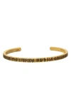 John Varvatos Notched Cuff Bracelet In Gold